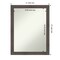 Amanti Art Non-Beveled Wood Wall Mirror, Hardwood Chocolate Narrow Frame